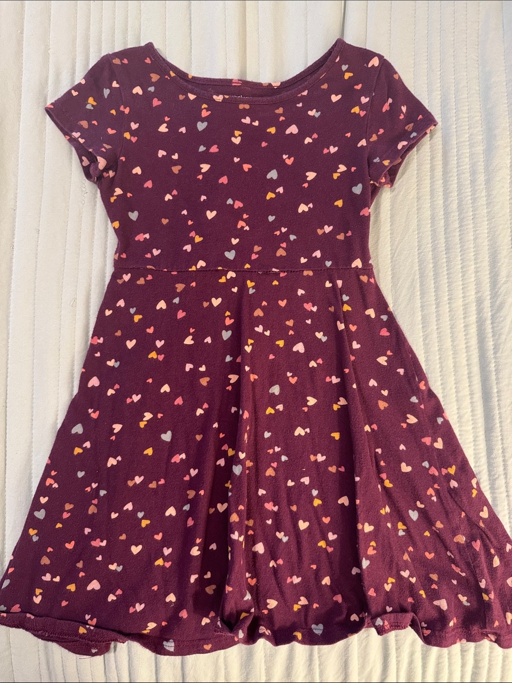 All Day Play Plum Dress with Hearts